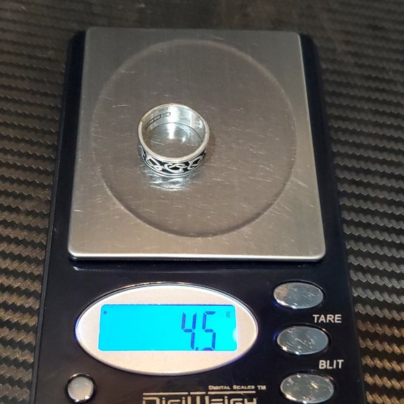 Size 6 925 Sterling Silver Woven Celtic Style Hearts Ring - Picture 8 of 8